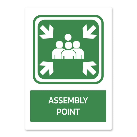 Assembly Point Health And Safety Sign from QuickSigns4U