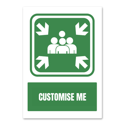 Customisable Assembly Point Health And Safety Sign From QuickSigns4U