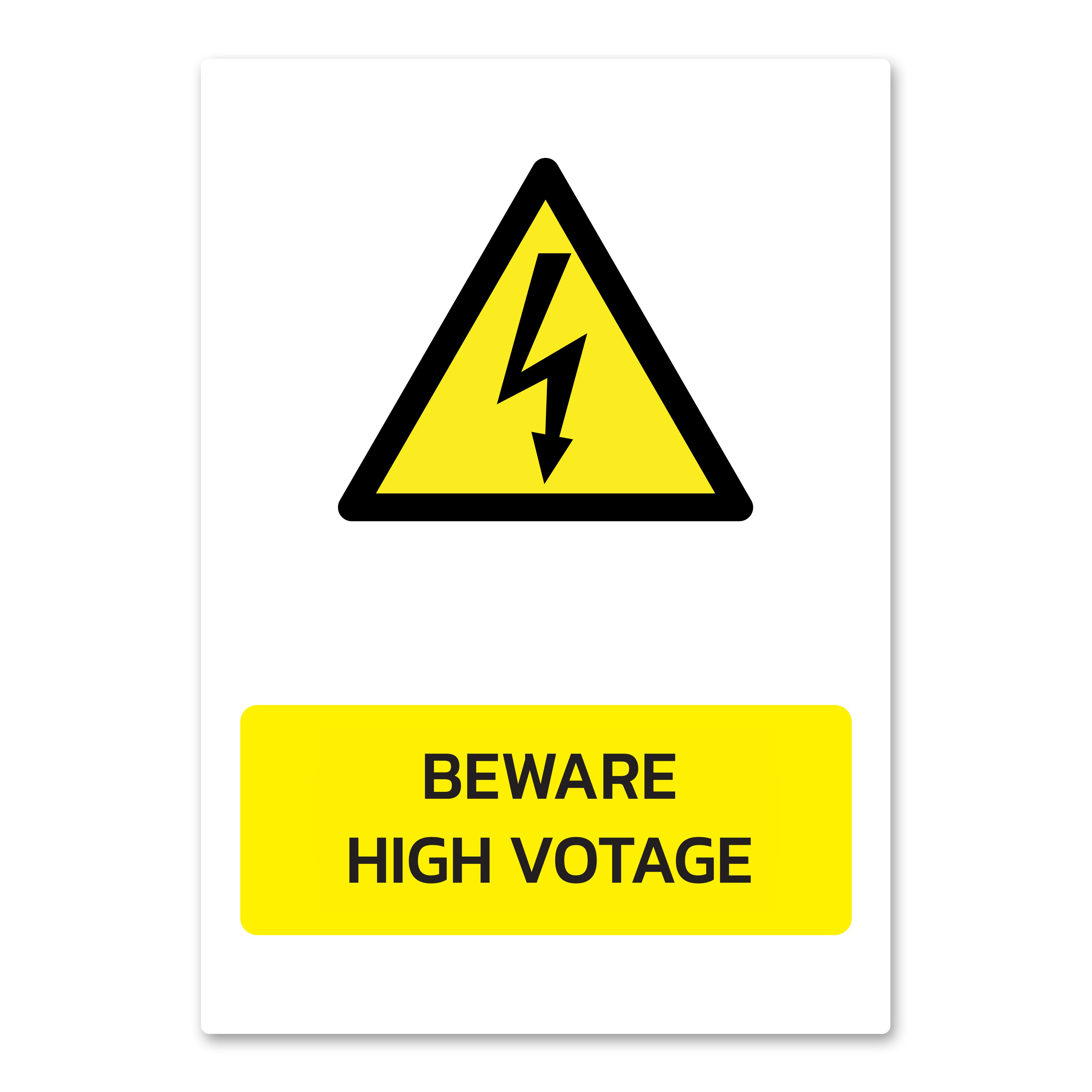Beware High Voltage Health And Safety Sign – Quick Signs 4 U