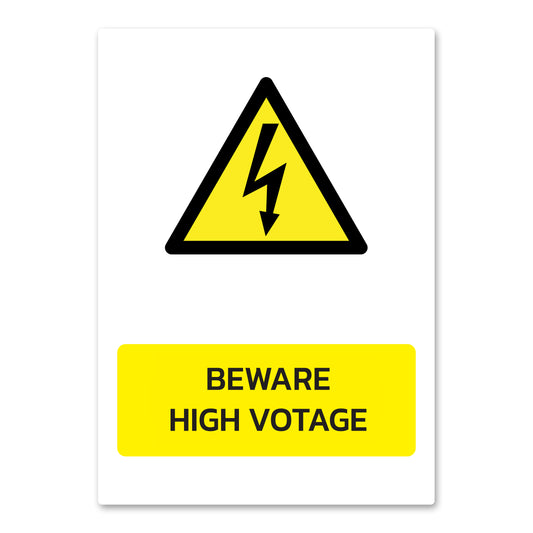 Beware High Voltage Health And Safety Sign From QuickSigns4U