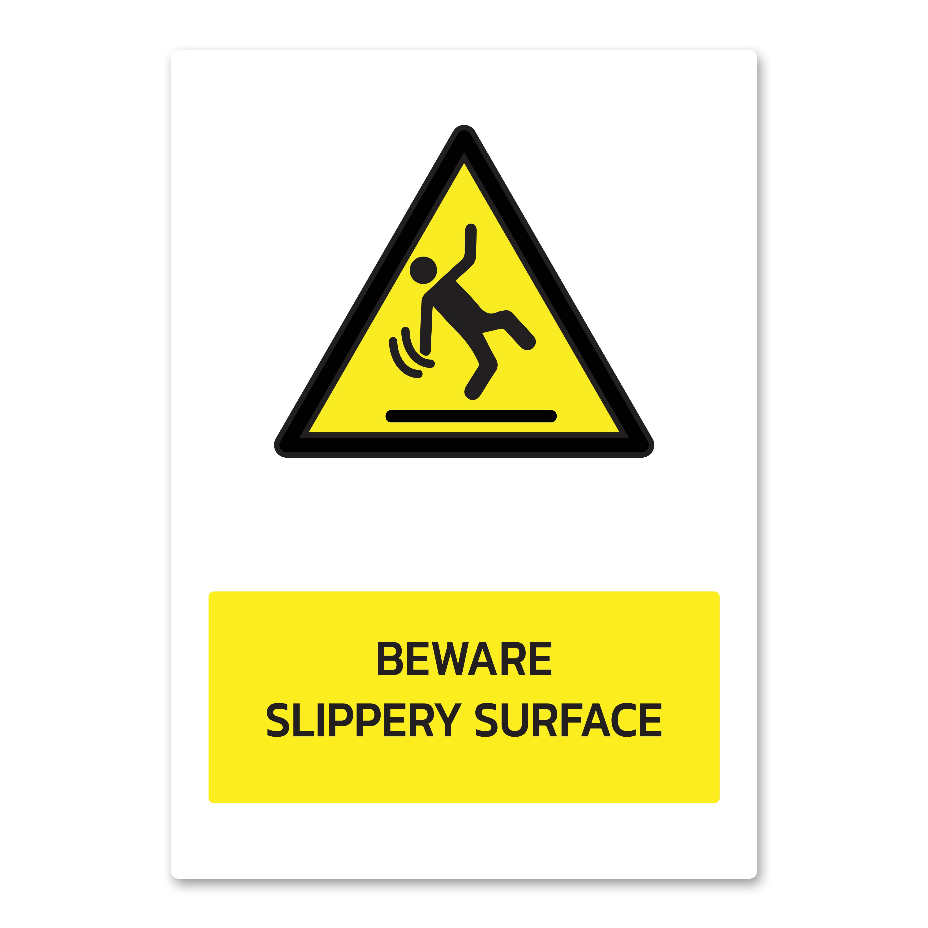 Beware Slippery Surface Health And Safety Sign – Quick Signs 4 U