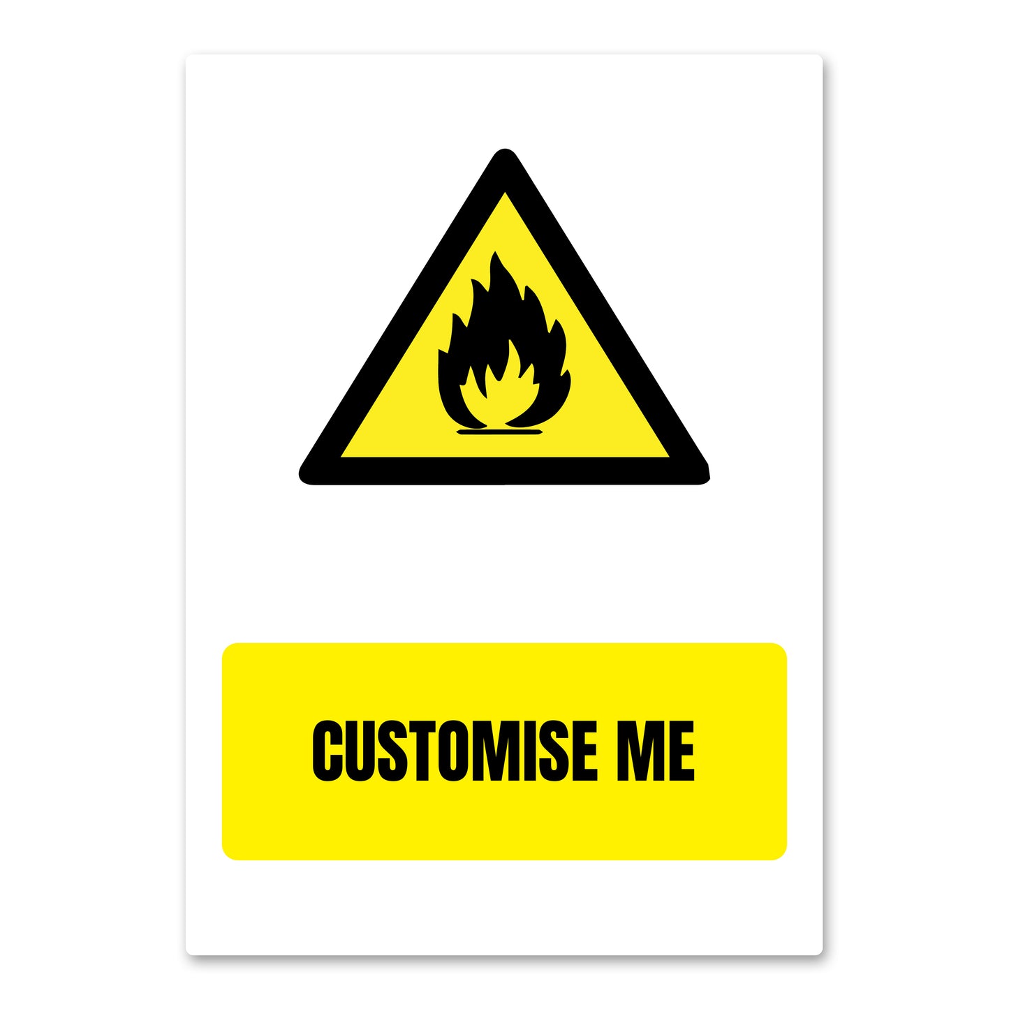 Customisable Beware Flammable Health And Safety SignFrom QuickSigns4U