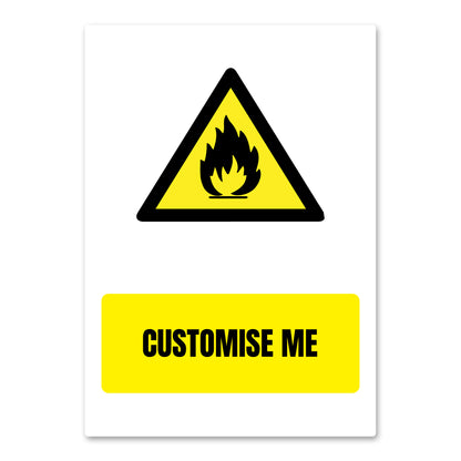 Customisable Beware Flammable Health And Safety SignFrom QuickSigns4U