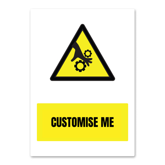 Customisable Beware Moving Machine Health And Safety Sign From QuickSigns4U