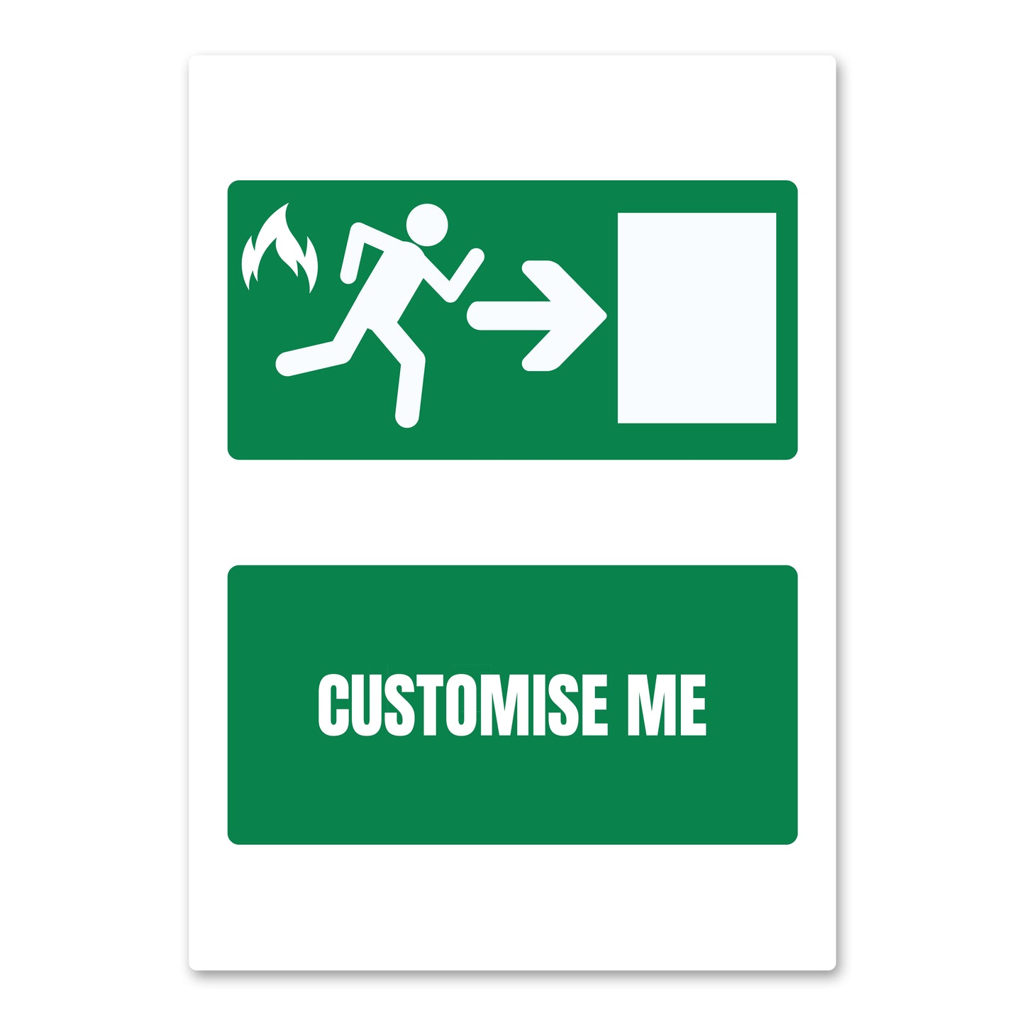 Customisable Fire Exit Health And Safety Sign From QuickSigns4U