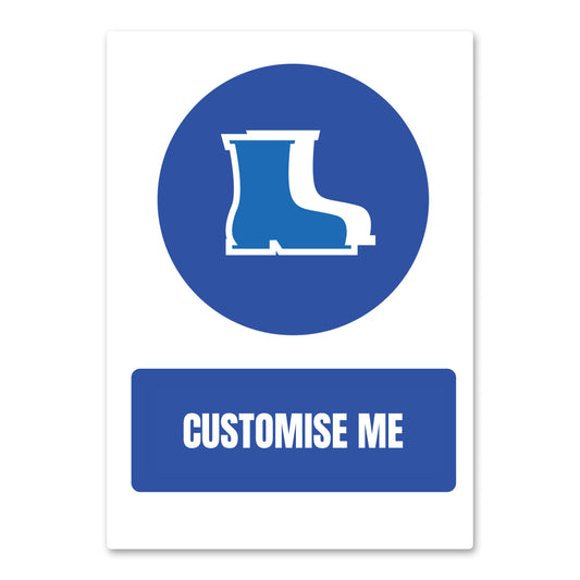 Customisable Wear Footwear Protective Health And Safety Sign From QuickSigns4U