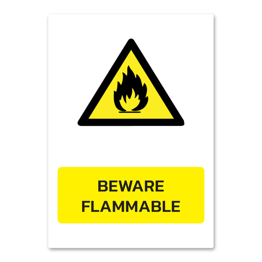 Beware Flammable Health And Safety Sign From QuickSigns4U