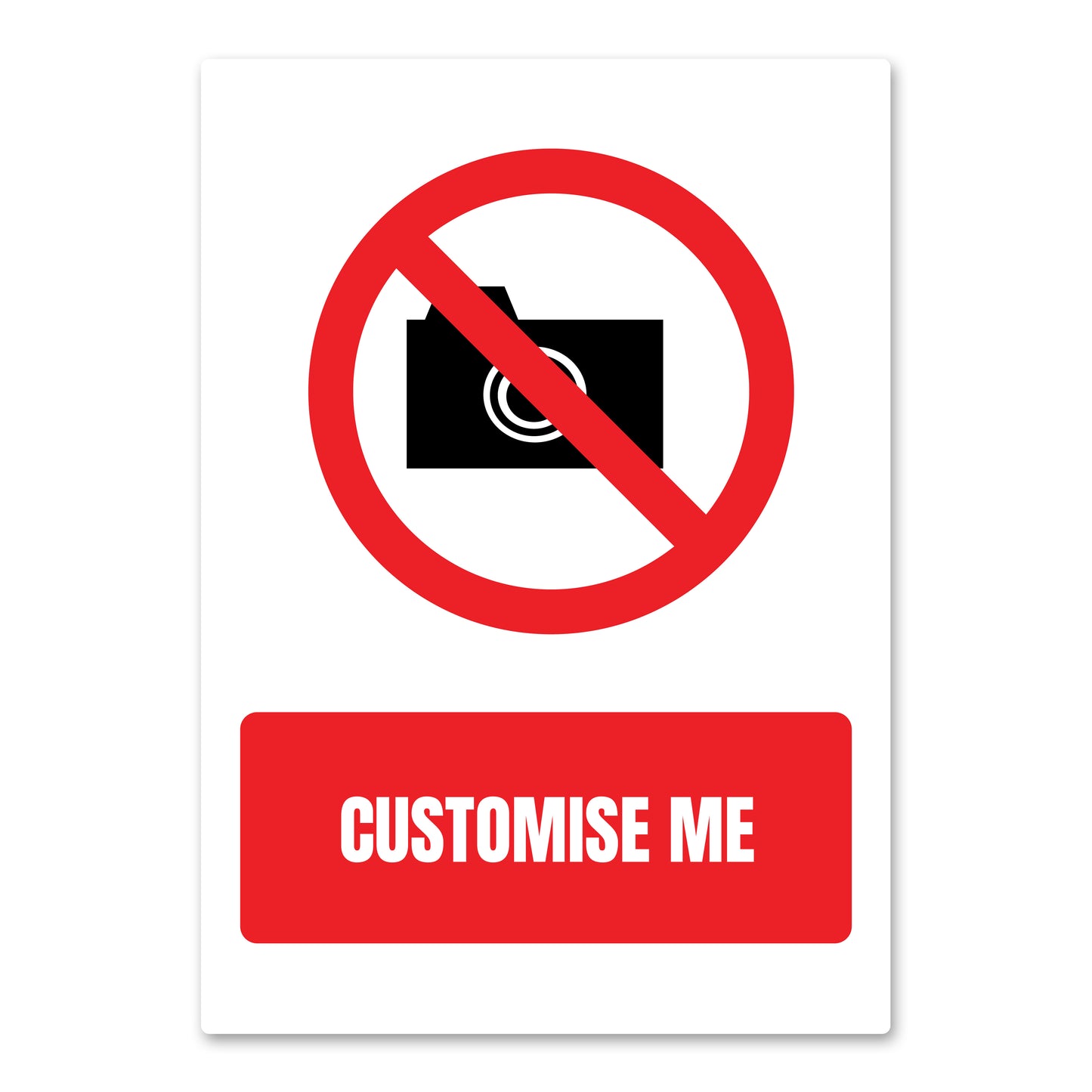 Customisable No Photos Health And Safety Sign From QuickSigns4U