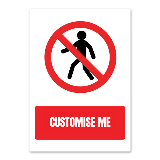 Customisable No Entry Health And Safety Sign From QuickSigns4U