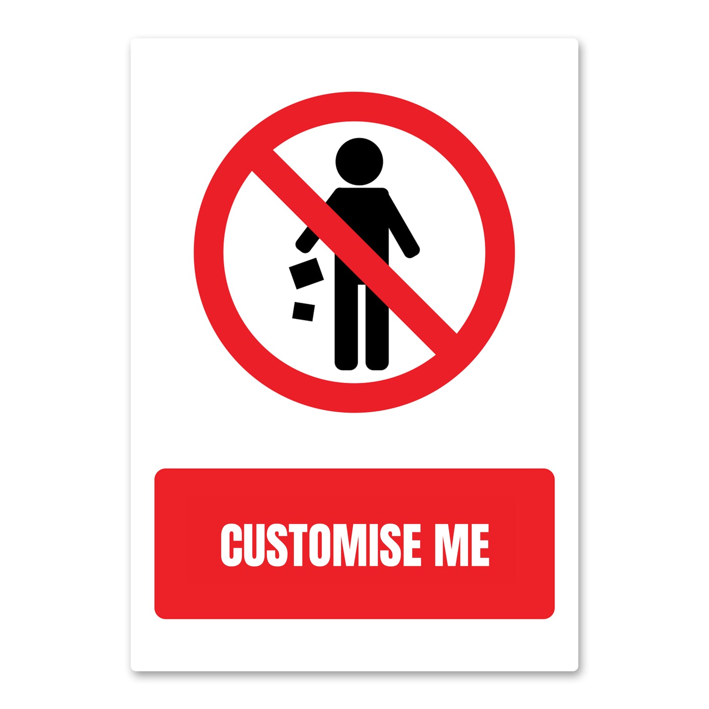 Customisable No Litter Health And Safety Sign From QuickSigns4U