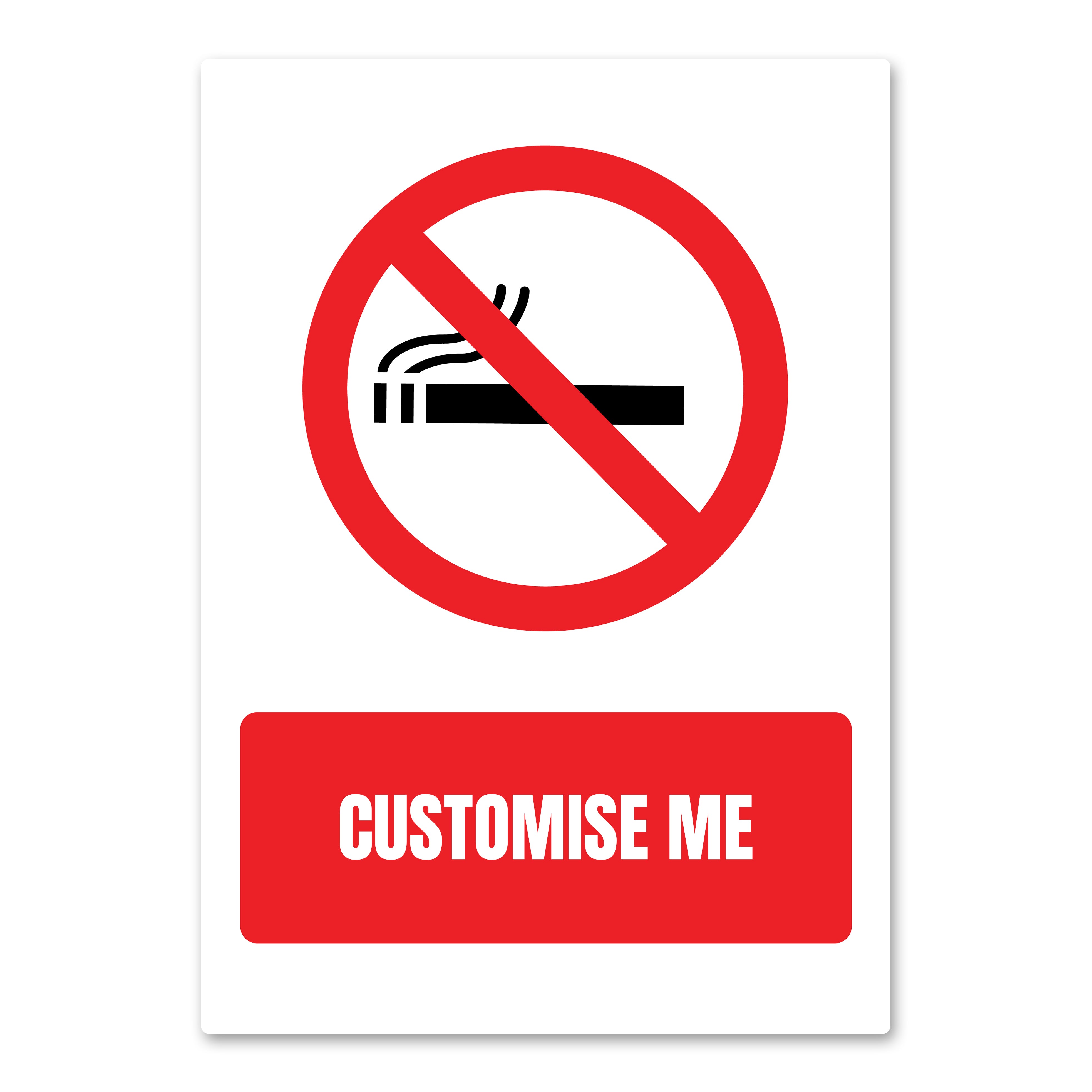 Customisable No Smoking Health And Safety Sign – Quick Signs 4 U