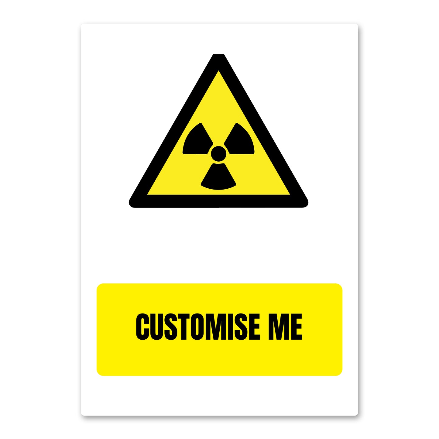 Customisable Beware Radiation Health And Safety Sign From QuickSigns4U