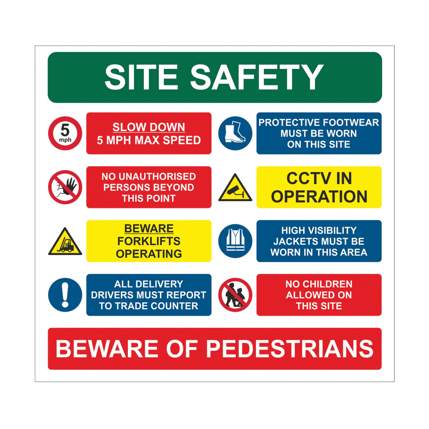 Site Safety Board From QuickSigns4U