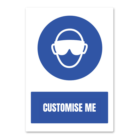 Customisable Wear Safety Glasses Health And Safety Sign From QuickSigns4U