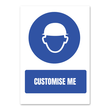 Customisable Wear Head Protection Health And Safety Sign From QuickSigns4U